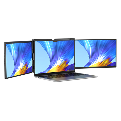 BE14BF | Tri Screen Laptop Business Monitor Extender Triple Display Portable Workstation