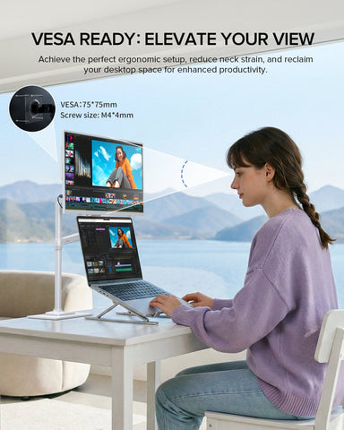 USetup T4 - White Portable Monitor 15.6