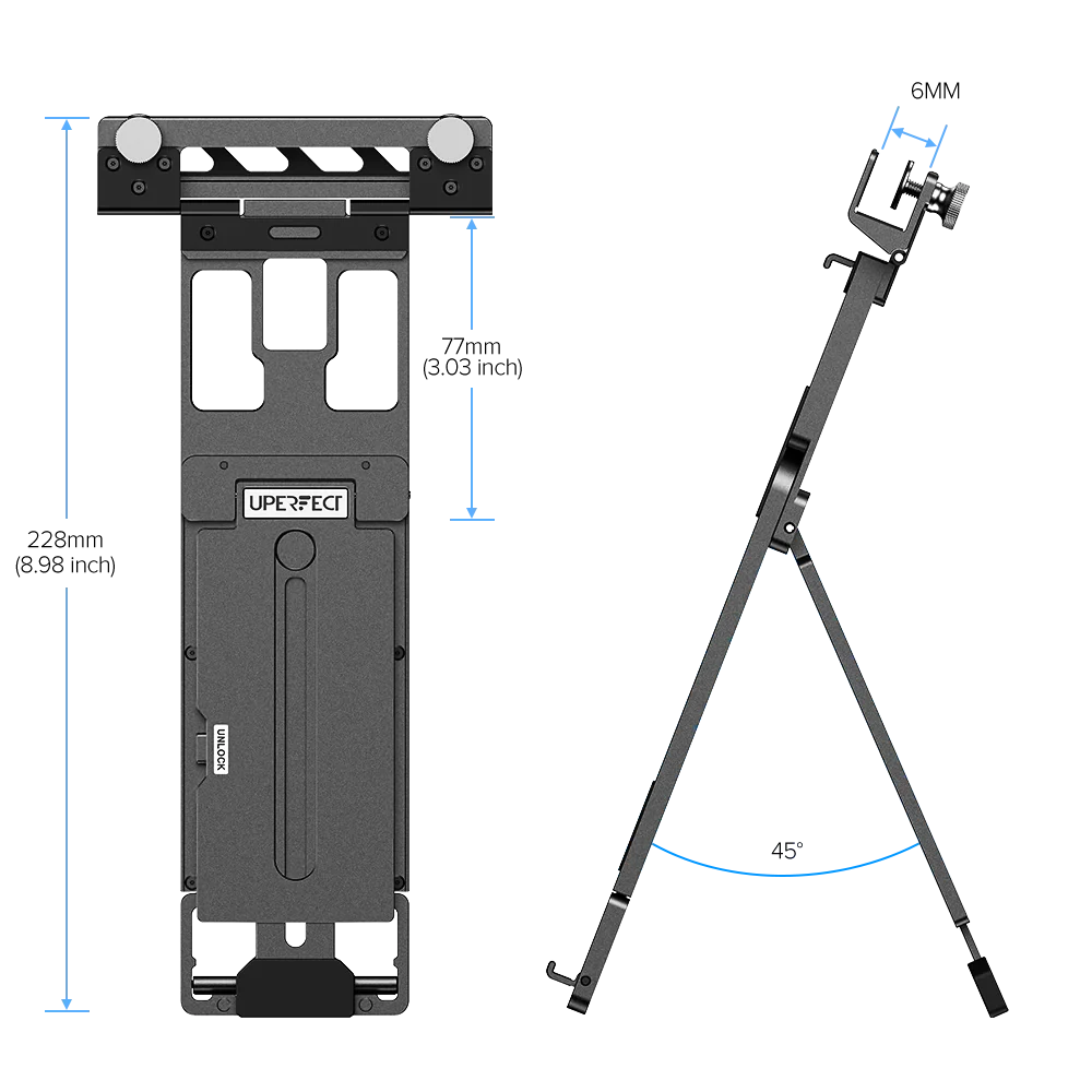 UStand Air S1 - Floating Stacked Portable Monitor Stand for Flexible Dual-Screen Setup